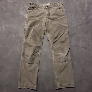 Carhartt Double Knee Pants Mens 32x30 Green BN2802-M Relaxed Fit Utility Canvas